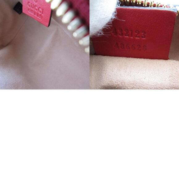 GUCCI Red Leather Shoulder Bag - Picture 5 of 5